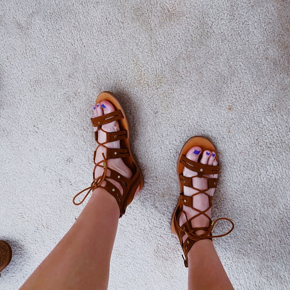 Tan Jesus sandals